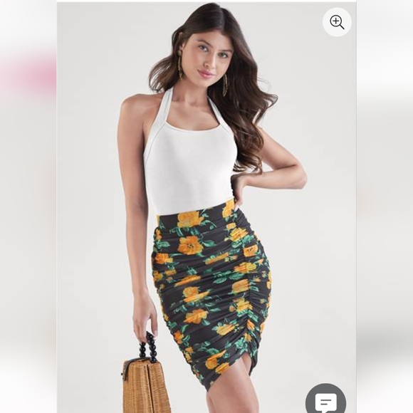 VENUS Dresses & Skirts - Ruched Skirt-Floral